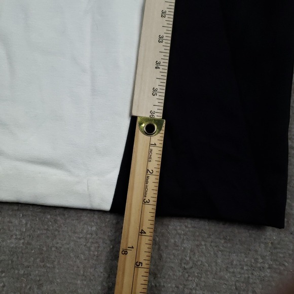 Frank Lyman Dress Womens 16 Black White Colorblock Pleated Sheath Lined Stretch - Picture 5 of 14